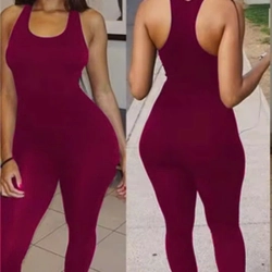 Jumpsuit mặc ngủ gợi cảm thoáng khí (Size S) - Màu đỏ