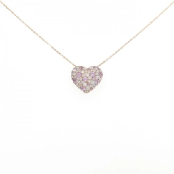 K18PG Dây chuyền hình trái tim Sapphire 0.68CT - Hàng hiệu Chính hãng