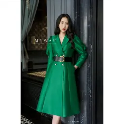 Áo khoác nữ Myway dáng dài tay bồng sang trọng sz M