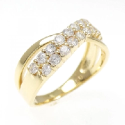 Nhẫn kim cương K18YG 0.50CT