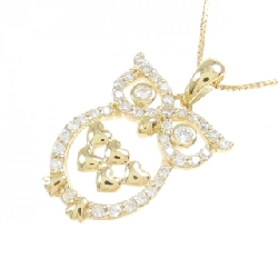 K18YG Cú Mèo Dây Chuyền Kim Cương 0.25CT - Hàng hiệu Chính hãng 862351