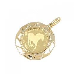 K18YG(枠) Đồng xu mặt dây chuyền - Hàng hiệu Authentic 864335