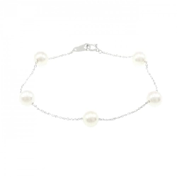 K18WG Vòng tay ngọc trai Akoya - Hàng hiệu Authentic 872745