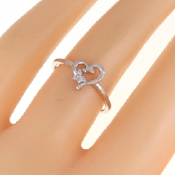 Nhẫn kim cương hình trái tim K10WG 0.02CT 672950