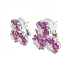 Bông tai/khuyên tai hoa ruby K18WG 5.08CT - Hàng hiệu chính hãng 871255