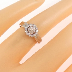 Nhẫn kim cương hoa PT900/K18PG 0.20CT 666979