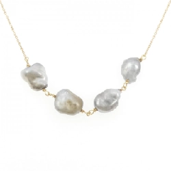 K18YG Ngọc trai đen dây chuyền - Hàng hiệu Authentic