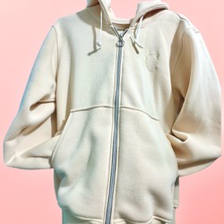 Áo hoodies nữ có dây kéo size M màu be còn rất mới 147626