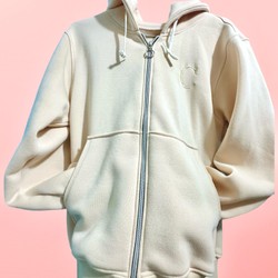 Áo hoodies nữ có dây kéo size M màu be còn rất mới 147626