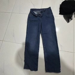 Quần jean xanh đậm size L 55kg, còn mới