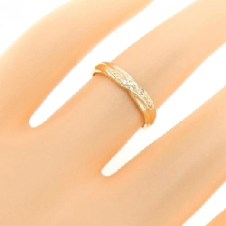 Nhẫn kim cương ba viên K18YG 670195