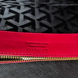 Túi xách nữ GIOGIO da PU phối màu đỏ đen thời trang 752694