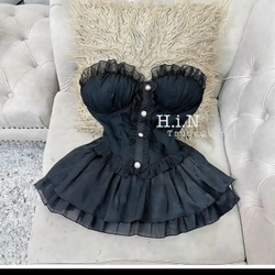 Set áo cúp ngực + váy