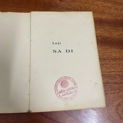 [Sách Xưa] - II Sách Phật Giáo: Luật Sadi - Trí Quang (Dịch) - PL. 2514. 1970 495558