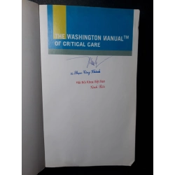 The washington manual of critical care mới 80% ố có chữ ký và mộc trang đầu rách nhẹ góc HCM1001 NGOẠI VĂN 380701