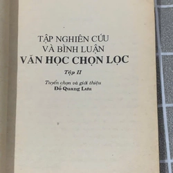 TẬP NGHIÊN CÚU VÀ BÌNH LUẬN VĂN HỌC CHỌN LỌC  Tập II 545883