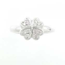 Nhẫn kim cương hồng K18WG hình cỏ ba lá 0.05CT 671751