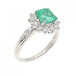 Nhẫn Emerald PT900 1.18CT - Hàng hiệu Chính hãng