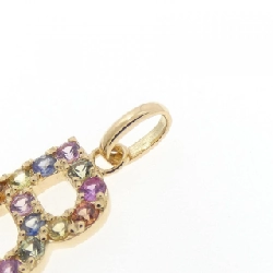 K18YG Chữ cái B Mặt dây chuyền Sapphire 0.30CT - Hàng hiệu Chính hãng 863075
