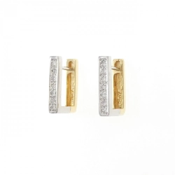 K18YG/PT900 Bông tai kim cương 0.14CT - Hàng hiệu Chính hãng 870258