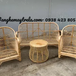 Bàn ghế sofa mây tự nhiên- Sofa mây tre đan 999737