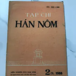 Tạp chí Hán Nôm, Số 2 (5) 1988 - Viện Nghiên cứu Hán Nôm