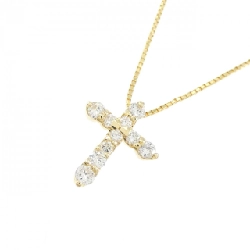 K18YG Dây chuyền kim cương chéo 0.20CT - Hàng hiệu chính hãng 860364