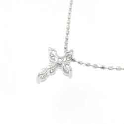 K18WG Dây chuyền kim cương chéo 0.07CT - Hàng hiệu Chính hãng 858371