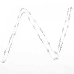 K18WG Ngọc trai Akoya Dây chuyền - Hàng hiệu Authentic 847087