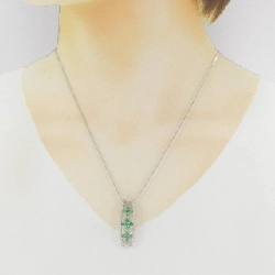 PT900/純PT Emerald Necklace 0.82CT - Hàng hiệu Authentic 856414