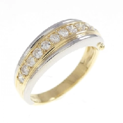 Nhẫn kim cương K18YG/PT900 0.38CT - Hàng hiệu Authentic