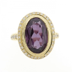 Nhẫn Sapphire tổng hợp K18YG 6.71CT - Hàng hiệu Authentic 849603