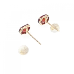 K18YG Garnet Bông tai - Hàng hiệu Chính hãng 861732