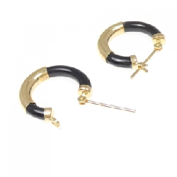 K18YG Onyx Bông tai - Hàng hiệu Chính hãng 867219