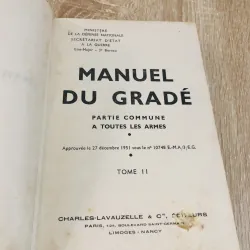 MANUEL DU GRADÉ (Tome II) – Sách quân sự Pháp xưa 1953 971137