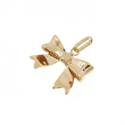 K18YG Dây chuyền hình ruy băng - Hàng hiệu Chính hãng