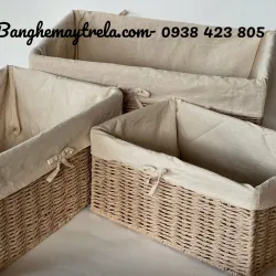 Giỏ chữ nhật đựng đồ mây tự nhiên 706259