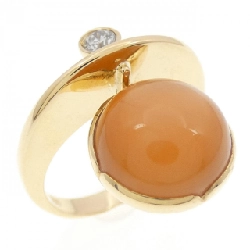 Nhẫn Moonstone K18YG 4.77CT - Hàng hiệu Chính hãng