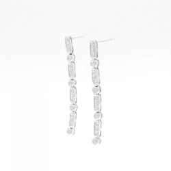 K18WG Bông tai kim cương - Hàng hiệu Authentic 869972