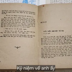 Truyện và ký: KỶ NIỆM VỀ ANH ẤY 707044