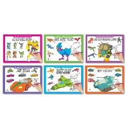 Bộ Sách Tô Màu - Thế Giới Rô Bốt Và Xe Cộ (Bộ 6 Cuốn) (2022) - Họa Sĩ Tống