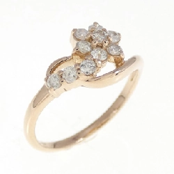 Nhẫn kim cương hoa K18PG 0.30CT