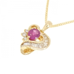 K18YG Dây chuyền Ruby - Hàng hiệu Chính hãng 860430