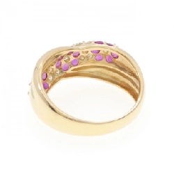 Nhẫn ruby K18YG hoa 1.00CT 668978