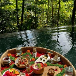Khay mây nhựa hồ bơi 473244
