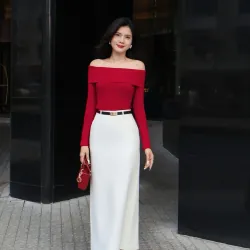 Chân váy nữ diện tết dài 92 centi chất liệu vải vin Tech hàng may 788297