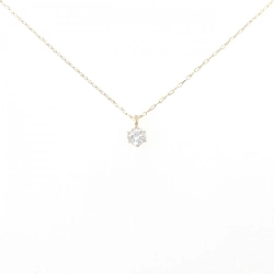 K18YG Solitaire Dây chuyền kim cương 0.10CT - Hàng hiệu Chính hãng