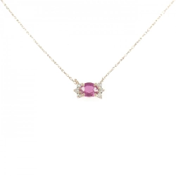 K18PG Dây chuyền Ruby 0.30CT - Hàng hiệu Chính hãng