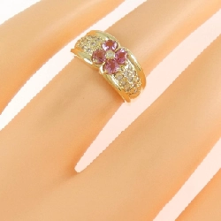 Nhẫn tourmaline K18YG hoa 668266