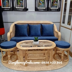 Bàn ghế sofa mây phòng khách nhỏ gọn 479374